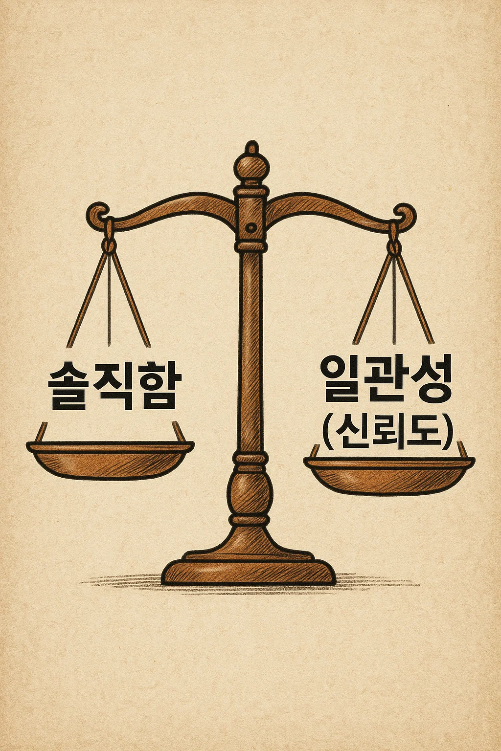 솔직함과 신뢰도의 균형