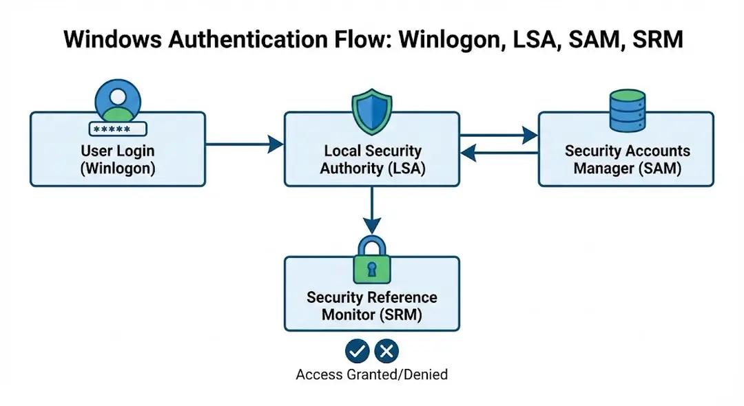 윈도우 인증 흐름도